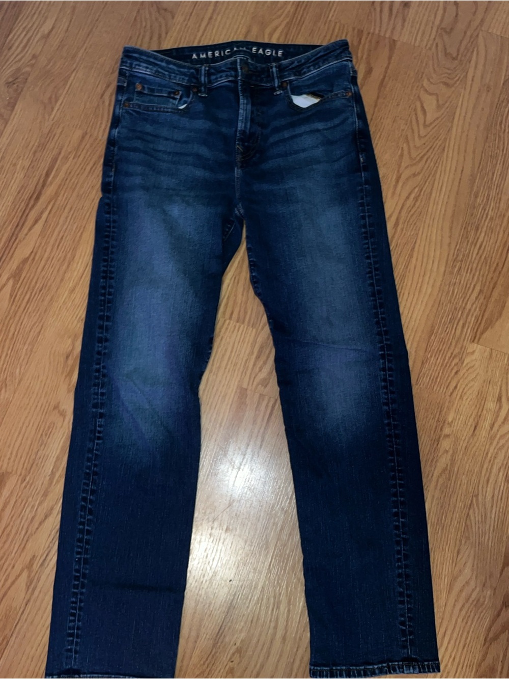 American Eagle Outfitters Men's Dark Indigo Straight Jeans